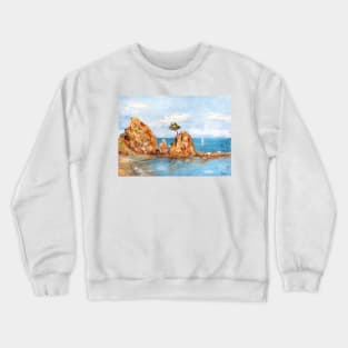 Tossa de Mar Beach. Costa Brava. Spain Crewneck Sweatshirt